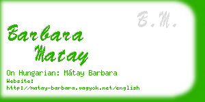 barbara matay business card